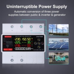 Comutator automat surse trifazat SINOTIMER STS-936E-150A, 150A, 230/400V, ATS 3 surse (retea, invertor, generator)